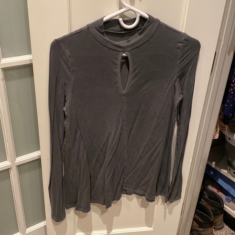 70s keyhole mock top